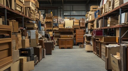 Warehouse Filled With Furniture