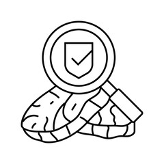 hazardous substances food line icon vector. hazardous substances food sign. isolated contour symbol black illustration