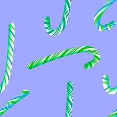Candy cane seamless Christmas sugar stripe gifts pattern for wrapping paper
