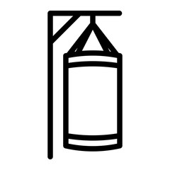 Boxing bag Icon In Glyph Style. Black Fill