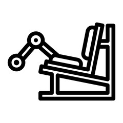 Leg curl Icon In Glyph Style. Black Fill