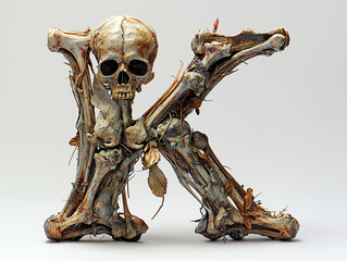 alphabet, bones, letters, skeleton, spooky, eerie, creepy, horror, gothic, macabre, anatomy, skull, spine, ribcage, femur, tibia, fibula, humerus, ulna, radius, clavicle, scapula, pelvis, vertebrae, m