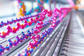 Obraz premium Skin cancer dermatooncology cancer progression data stream showing how skin cancer spreads how treatments slow its progression under Oncology