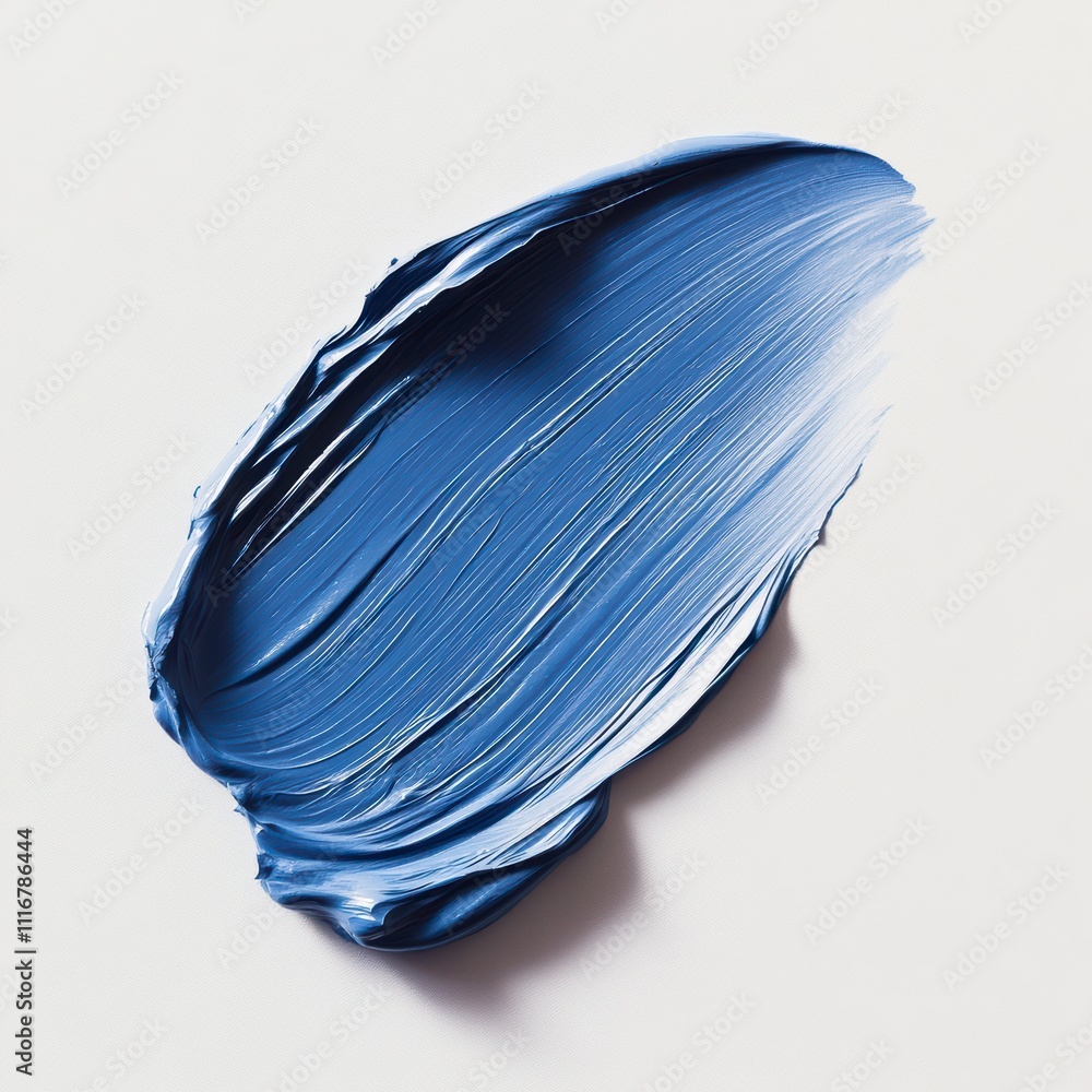Poster vibrant blue paint swirl creating a captivating artistic expression on a clean canvas surface