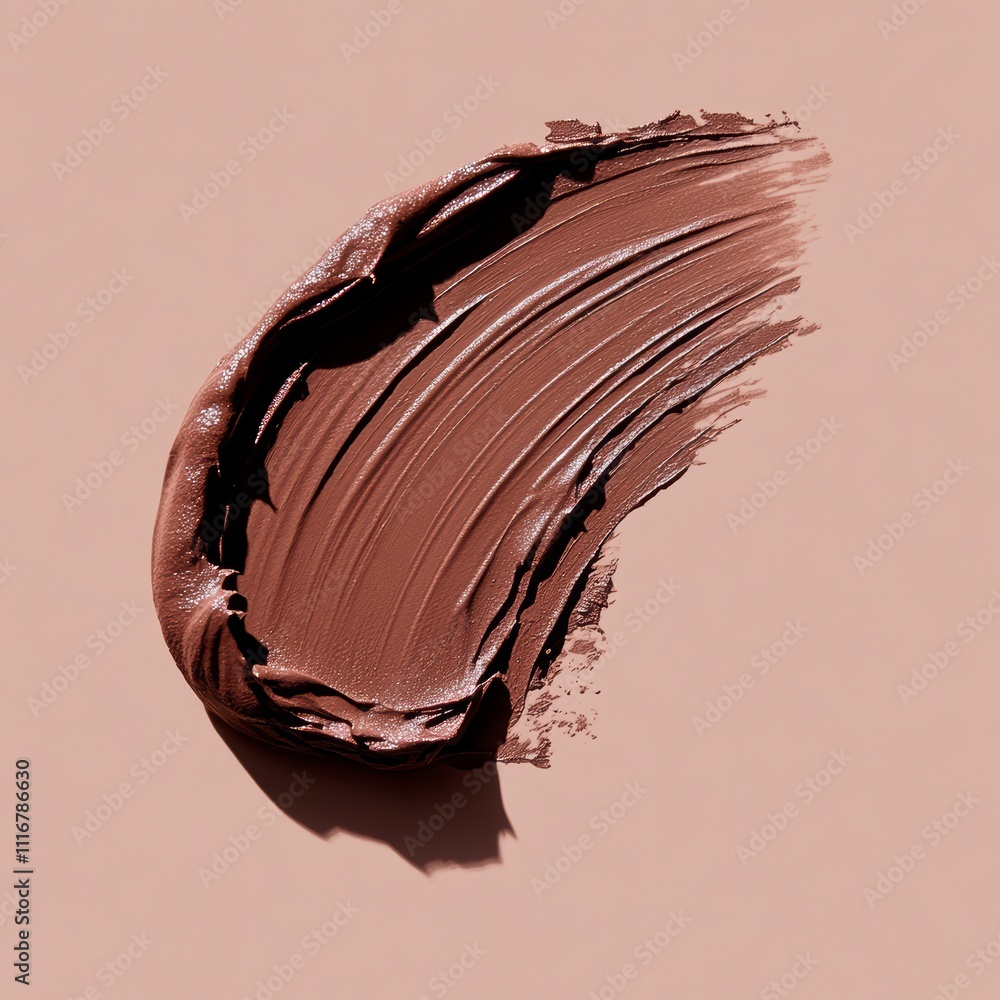 Poster Rich Brown Swirls of Creamy Texture on a Smooth Canvas Create an Elegant Visual Experience