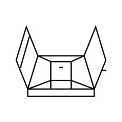 shelter hurricane disaster line icon vector. shelter hurricane disaster sign. isolated contour symbol black illustration