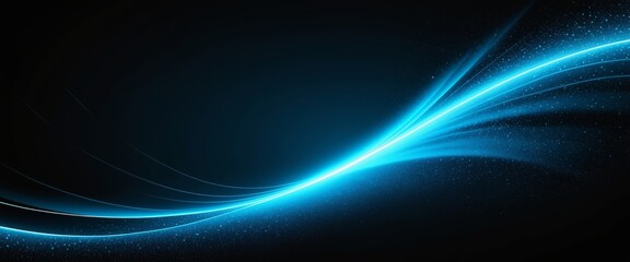 Fototapeta premium Dynamic blue light streaks on a dark background