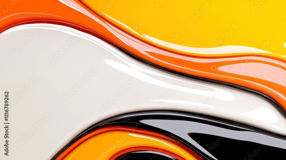 Poster vibrant swirls of color create dynamic patterns in artistic fluid design