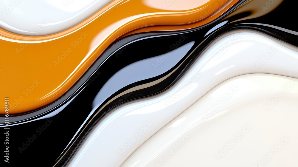 Aufkleber fluid dynamics of color in abstract forms showcasing elegance and boldness