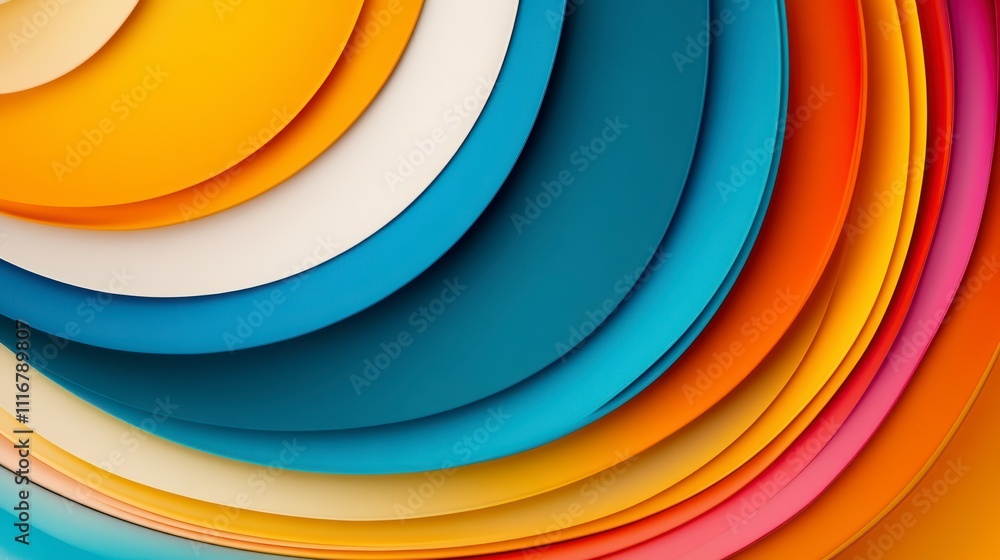 Poster vibrant concentric layers create a stunning abstract wallpaper design for modern spaces