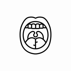open mouth dentist icon sign vector