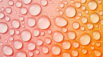 Captivating Droplets Enhance a Vivid Orange and Pink Gradient Wallpaper Design
