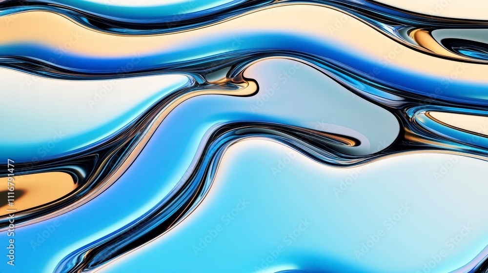Poster flowing curves and vibrant colors create a mesmerizing abstract design for a captivating background