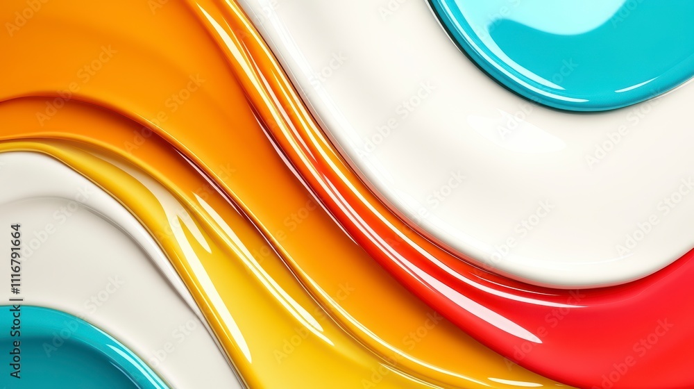 Aufkleber vibrant swirls of color create a dynamic flow reminiscent of modern abstract art