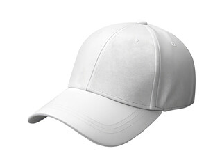 Fototapeta premium White baseball cap on a transparent background, perfect for dive