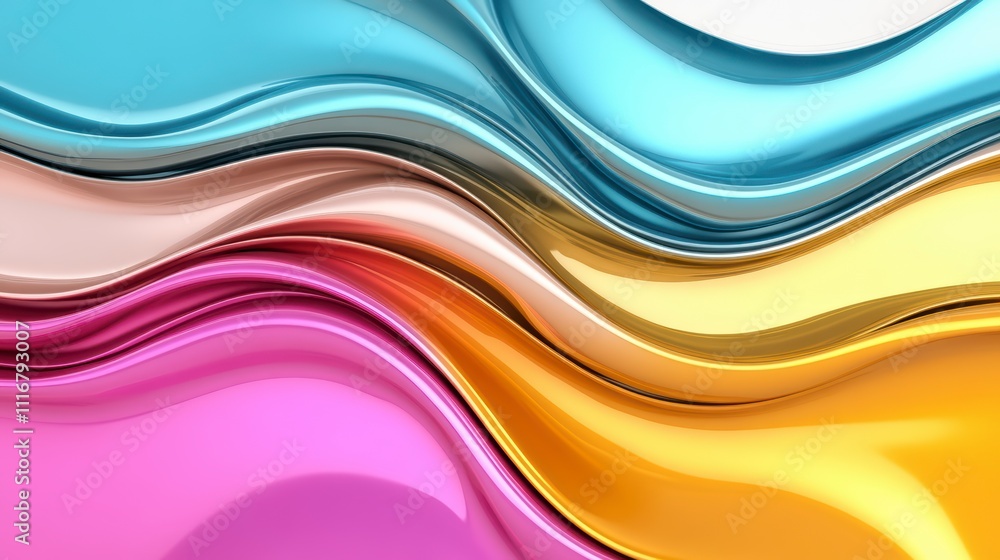 Poster colorful swirls create a vibrant and dynamic abstract wallpaper design for creative spaces