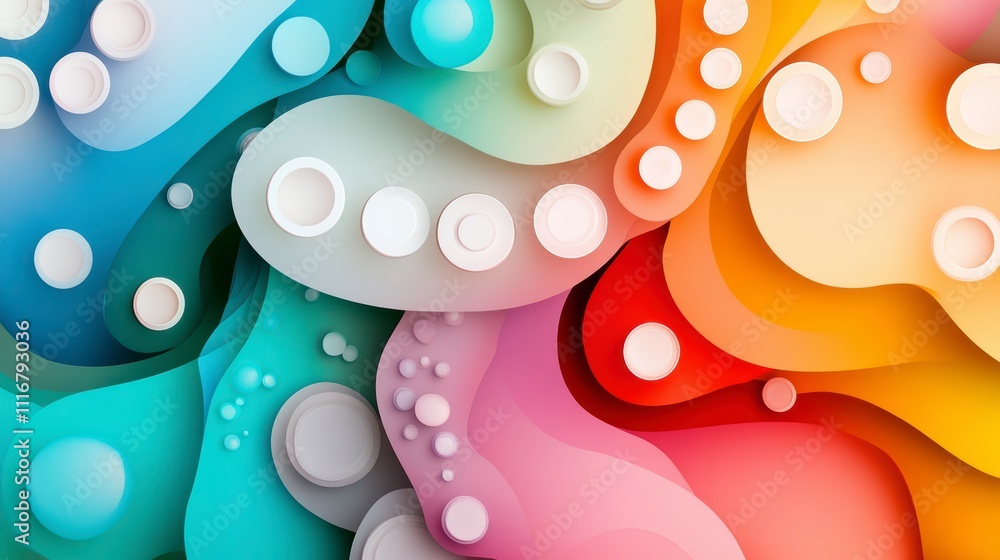Aufkleber swirling patterns of vivid colors blend seamlessly, creating an energetic backdrop