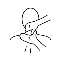 shoulders massage therapy line icon vector. shoulders massage therapy sign. isolated contour symbol black illustration