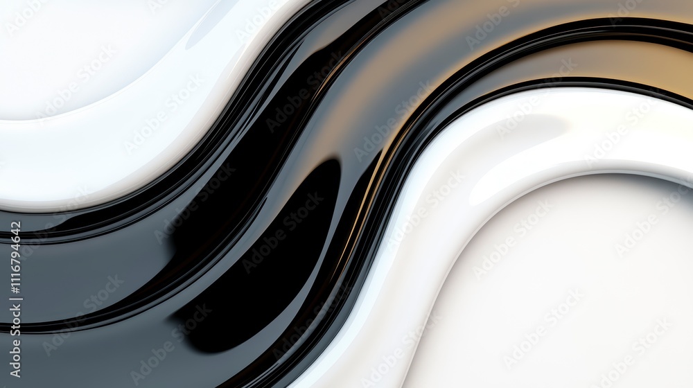 Aufkleber elegant flowing patterns create a captivating modern abstract wallpaper design