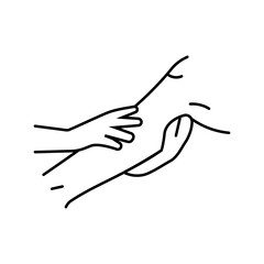 calves massage therapy line icon vector. calves massage therapy sign. isolated contour symbol black illustration