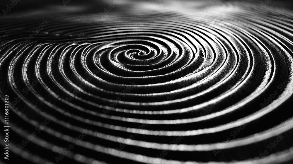 Aufkleber urban visual art dynamic radial patterns of concentric circles and modern aesthetic concepts