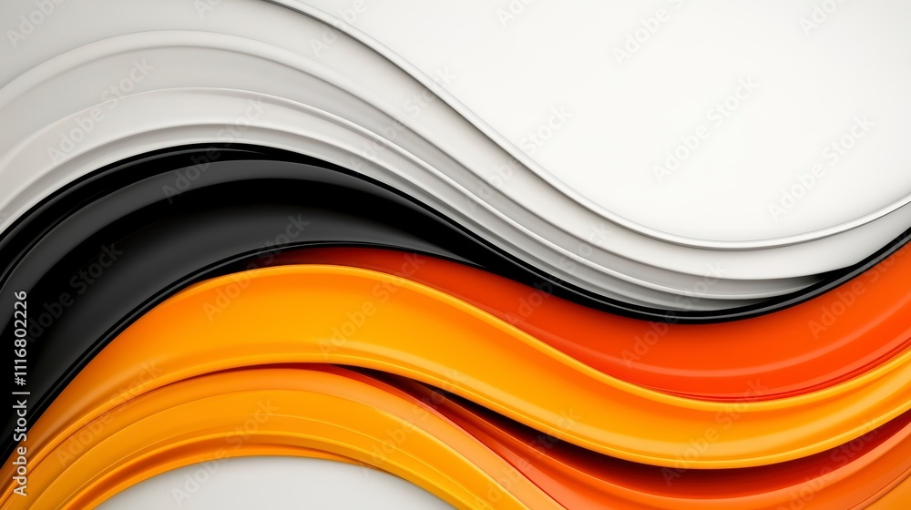 Poster elegant waves of color flow seamlessly in a striking abstract backdrop design