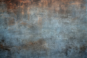 Obraz premium Processed collage of old rusty metal sheet texture in daylight. Background for banner