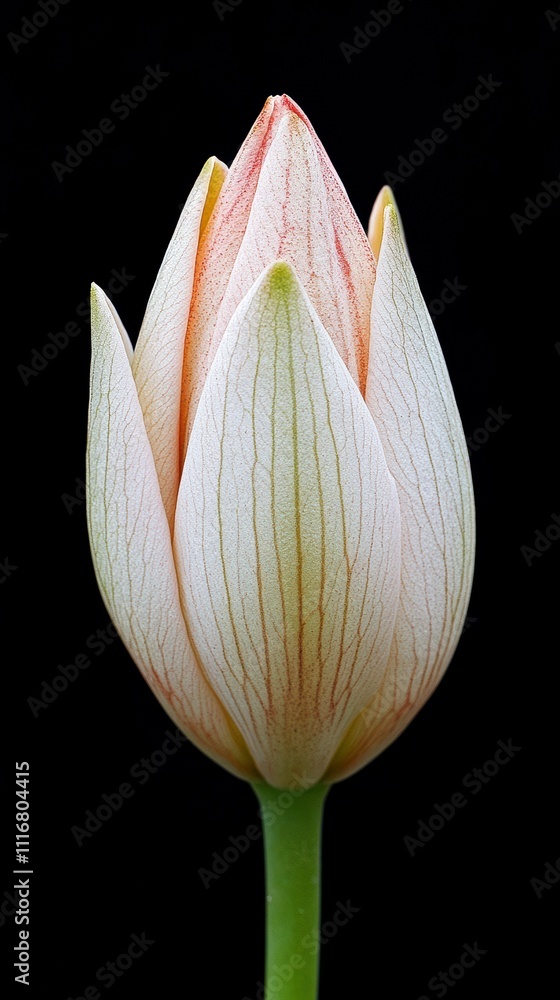 Poster exquisite lotus flower in delicate bloom showcasing intricate patterns and soft hues
