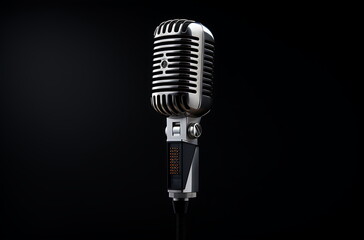 Fototapeta premium a choir microphone, generative ai