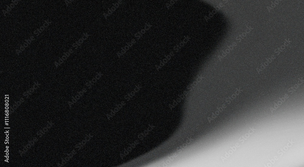 Aufkleber abstract black and white gradient background with film grain texture, creating an abstract and textu