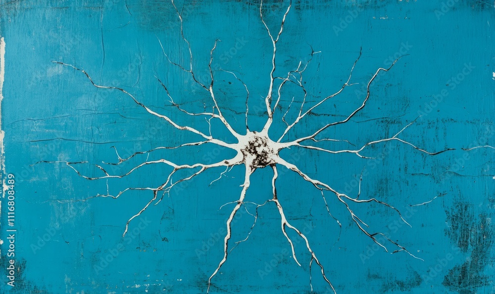 Poster the delicate structure of a neuron is depicted on a serene blue background, symbolizing communicatio
