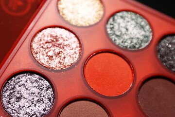 eyeshadow, tint, glitter, cosmetics, beauty, makeup, cosmetic bag, palette, tent with eyeshadow, cosmetic bag 