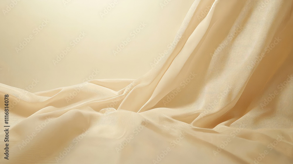 Aufkleber a soft beige background with subtle texture creating empty copy space
