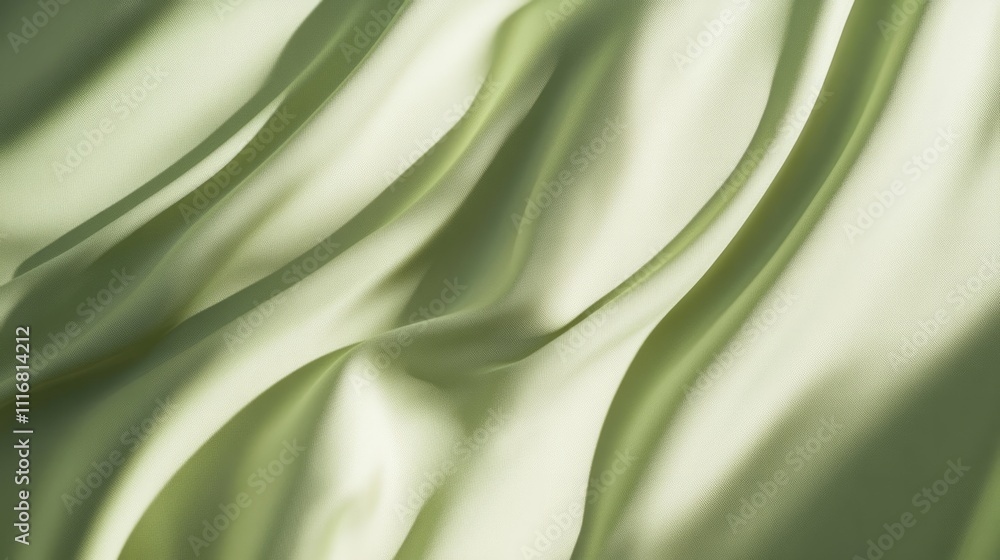 Poster light green background with soft shadows and a smooth texture, fresh and simple