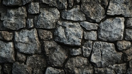 Stone brick wall with visible mortar and moss resting on it

