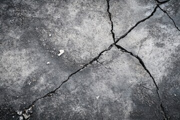 Obraz premium Cracked Concrete Surface with Multiple Cracks and a Rough Texture