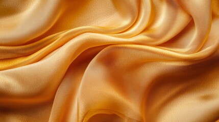 Obraz premium A rich, textured silk fabric with beautiful draping, isolated on a golden background