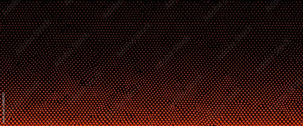 Poster abstract black and orange dotted pattern on gradient background