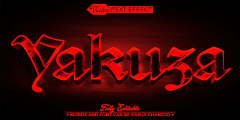 Japanese Mafia Yakuza Vector Editable Text Effect Template © Anka Design