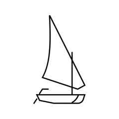 ketch ancient ship line icon vector. ketch ancient ship sign. isolated contour symbol black illustration