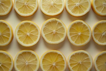 Scenic setting of cut circular grapefruits