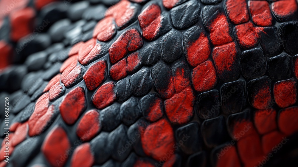 Aufkleber Captivating details of reptile skin are vividly displayed, highlighting the mesmerizing patterns and color contrasts. This natural artwork evokes curiosity and admiration for wildlife