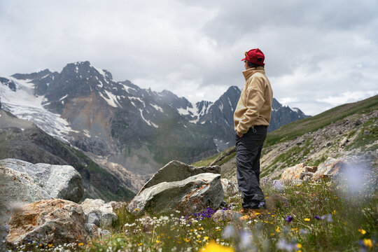 Hiker in the mountain