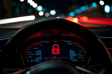 Cybersecurity Interface Lock Screen