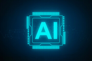 Artificial intelligence (AI) for background.