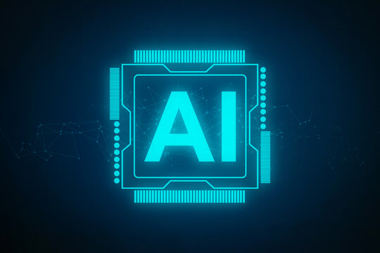 Artificial intelligence (AI) for background.