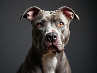 Obraz premium portrait of a dog, studio, pitbull, generative ai