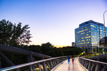 Young healthy black athlete run in city Boston