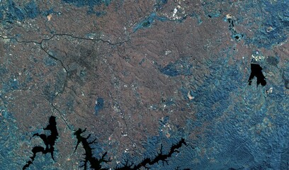 Imagen satelital de alta resolución de São Paulo, Brasil, 2024 © Stockchi