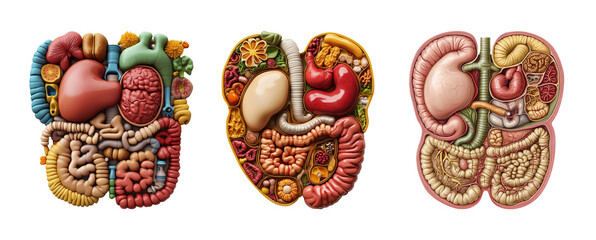 Detailed Anatomy Model on Transparent Background